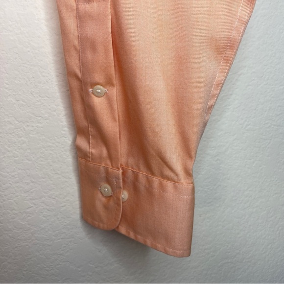 Lauren Ralph Lauren Orange Button Down Non Iron Dress Shirt - Picture 5 of 7